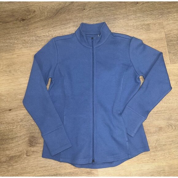 NWT Women's M Walter Hagen Clubhouse Full Zip Golf Jacket, Mid Blue MSRP $78 UPF - Picture 2 of 4
